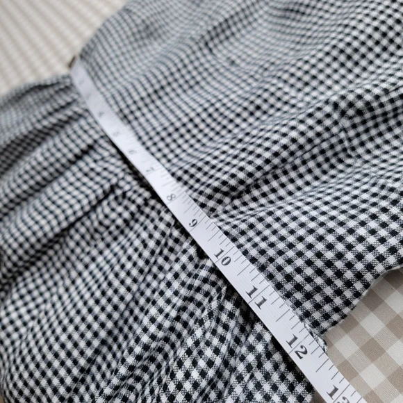 NWT Quince 100% European Linen Fit & Flare Midi Dress, Classic Mini Ginhgham, XS - Picture 9 of 12